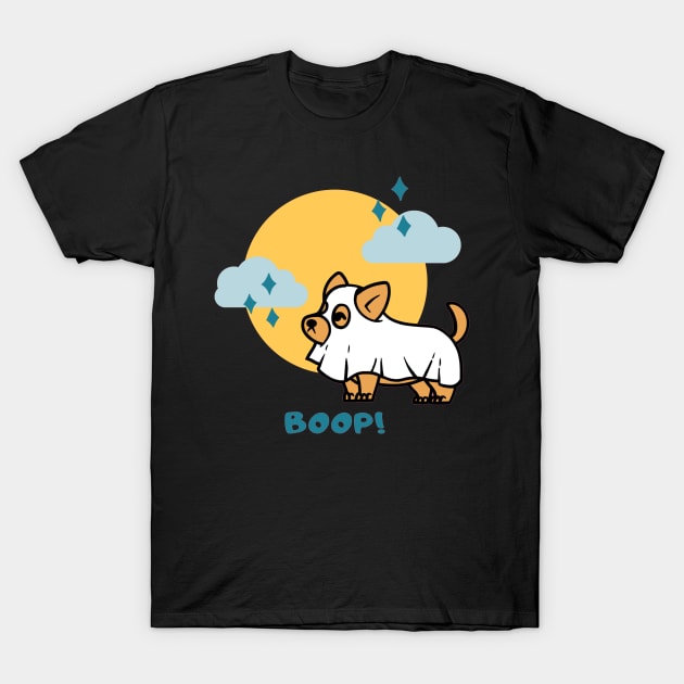 Boo Boop Halloween Ghost Dog T-Shirt by LoveofDog